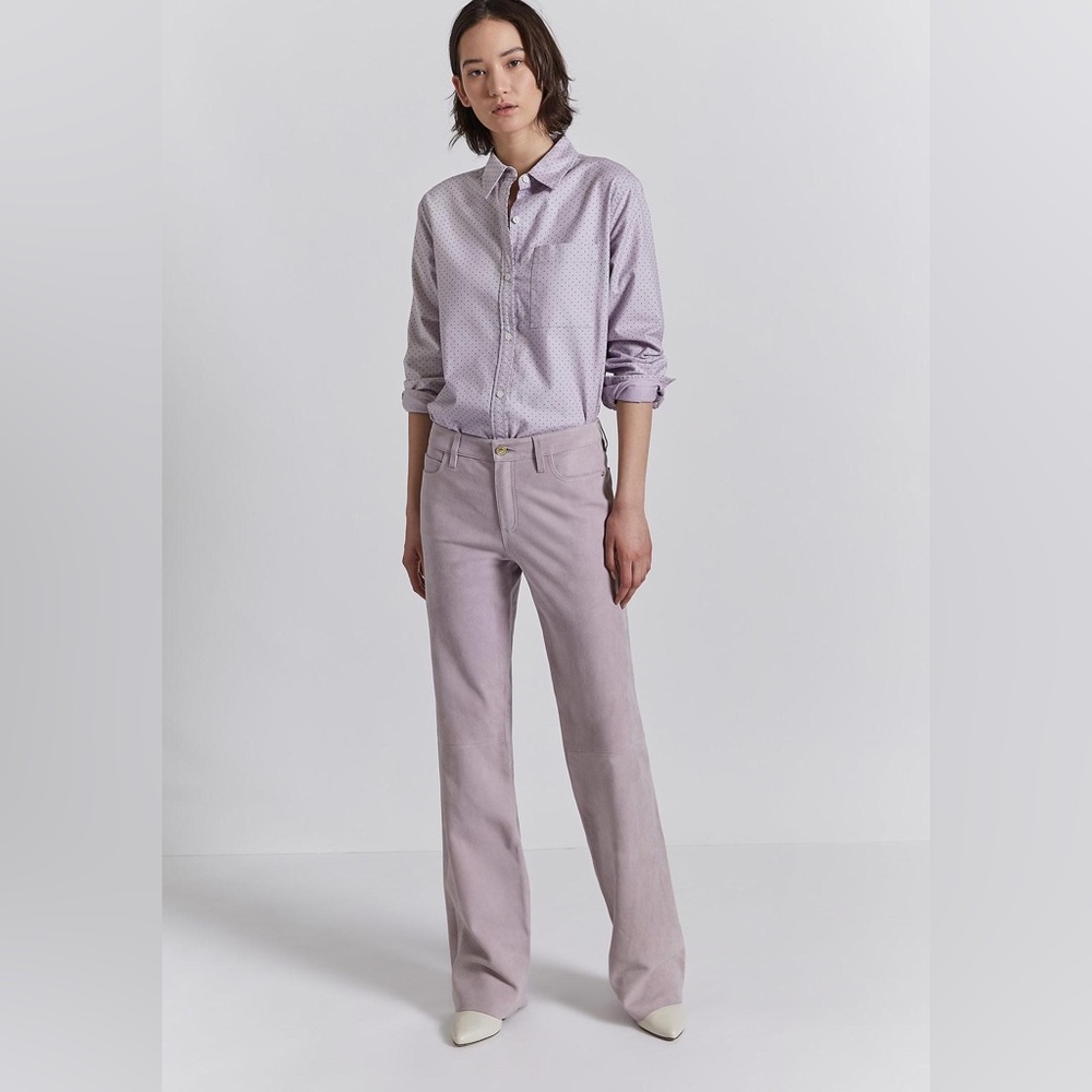 Current/Elliott The Jarvis Suede Pants Orchid Petal